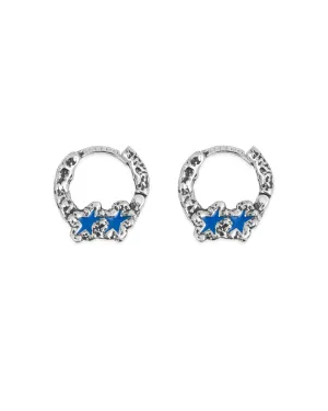Blue Melted Stars Earrings