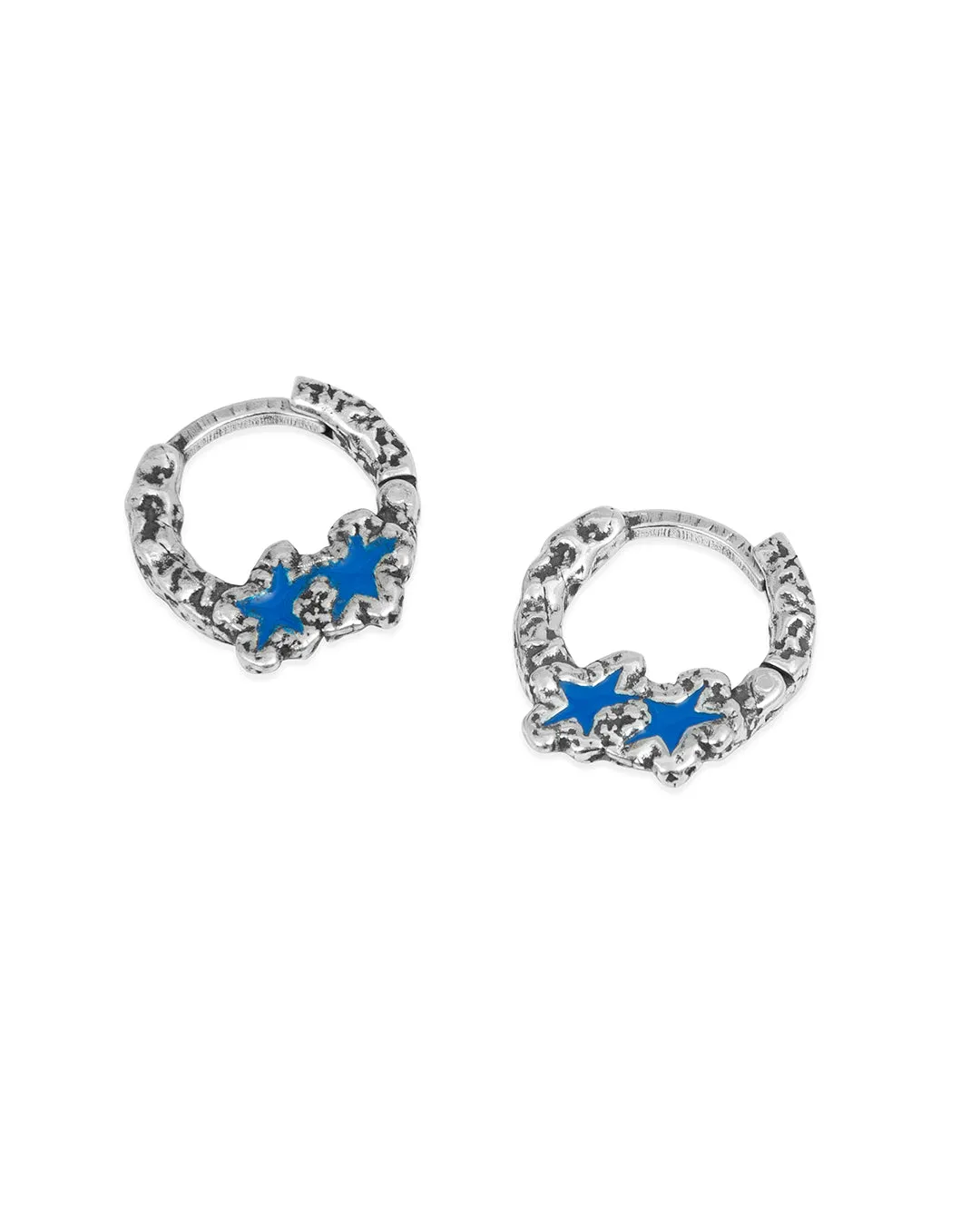 Blue Melted Stars Earrings