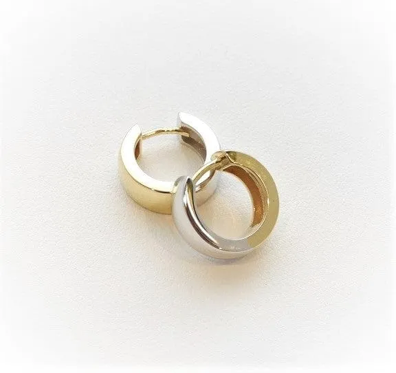 Breuning 14K Two Tone Huggie Hoops