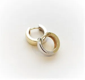 Breuning 14K Two Tone Huggie Hoops
