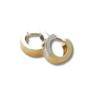 Breuning 14K Two Tone Huggie Hoops