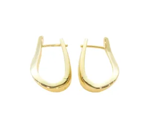 Breuning 14K Yellow Gold Medium Twist Huggie Hoops