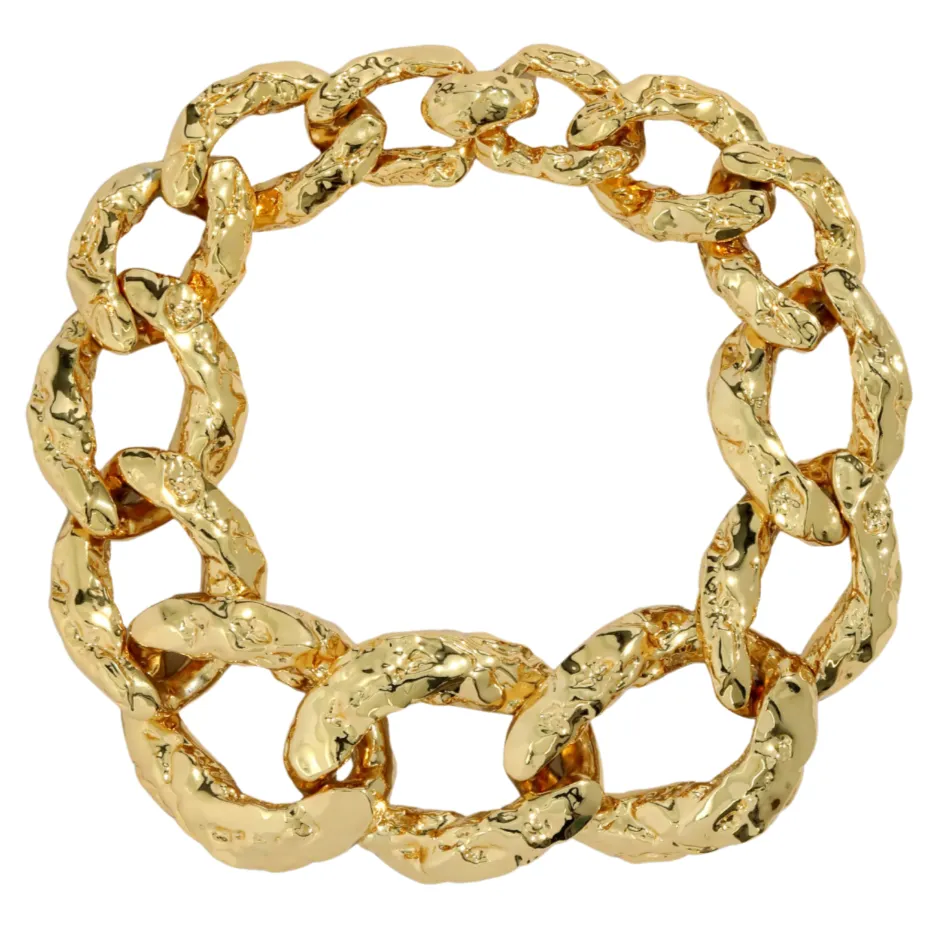 BRUT GOLD CURB LINK NECKLACE