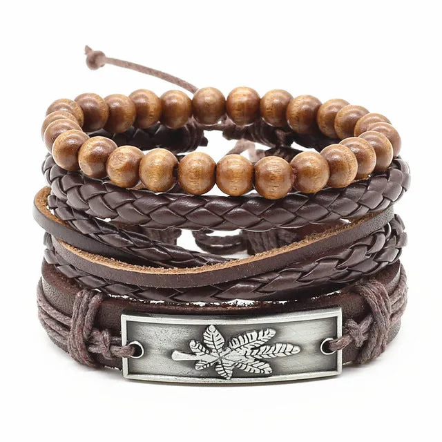 Bryson Leather Bracelets Set