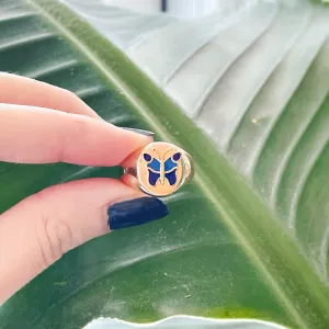 Butterfly Ring | Chunky Gold Plated & 925 Sterling Silver