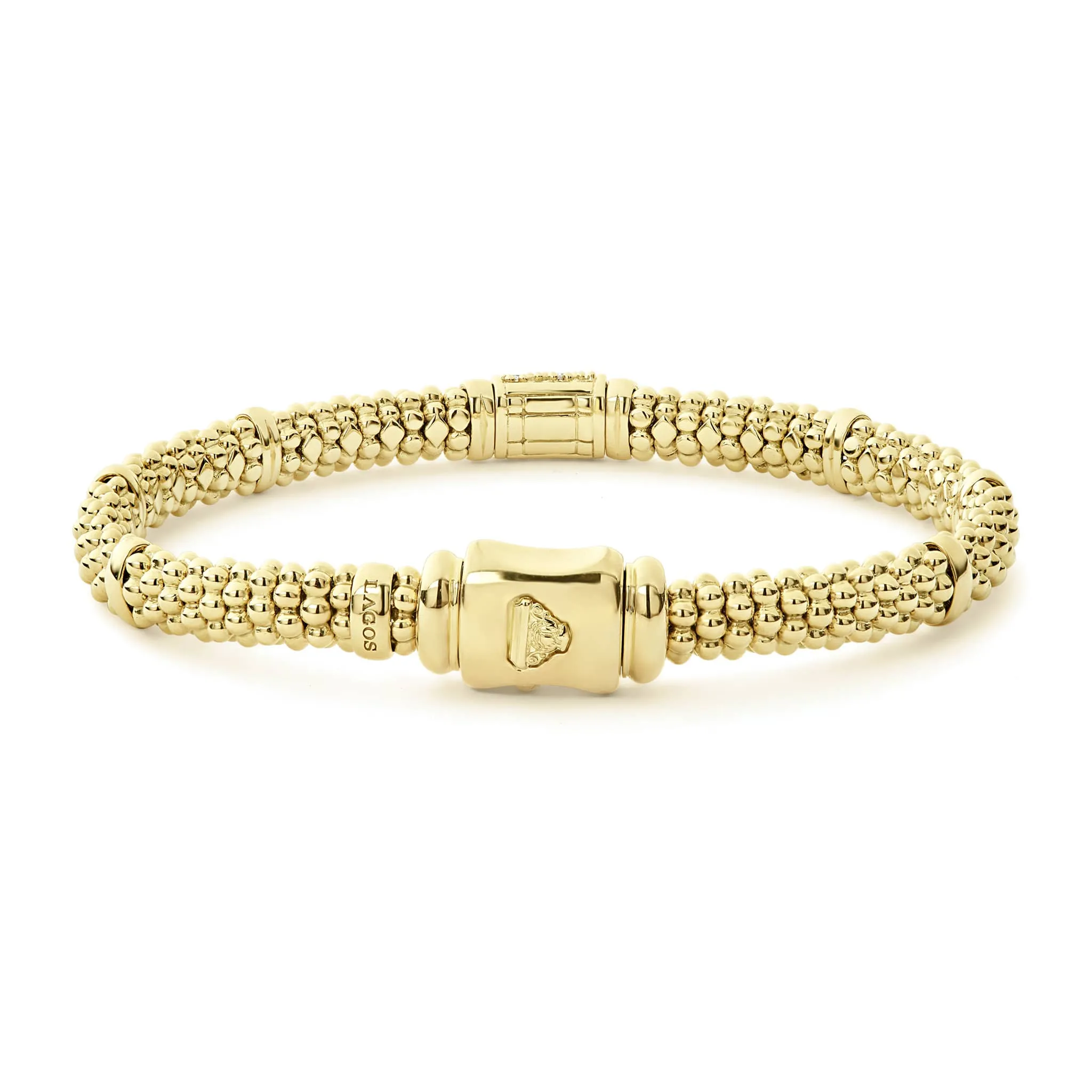 Caviar Gold 18K Gold Diamond Bracelet | 6mm