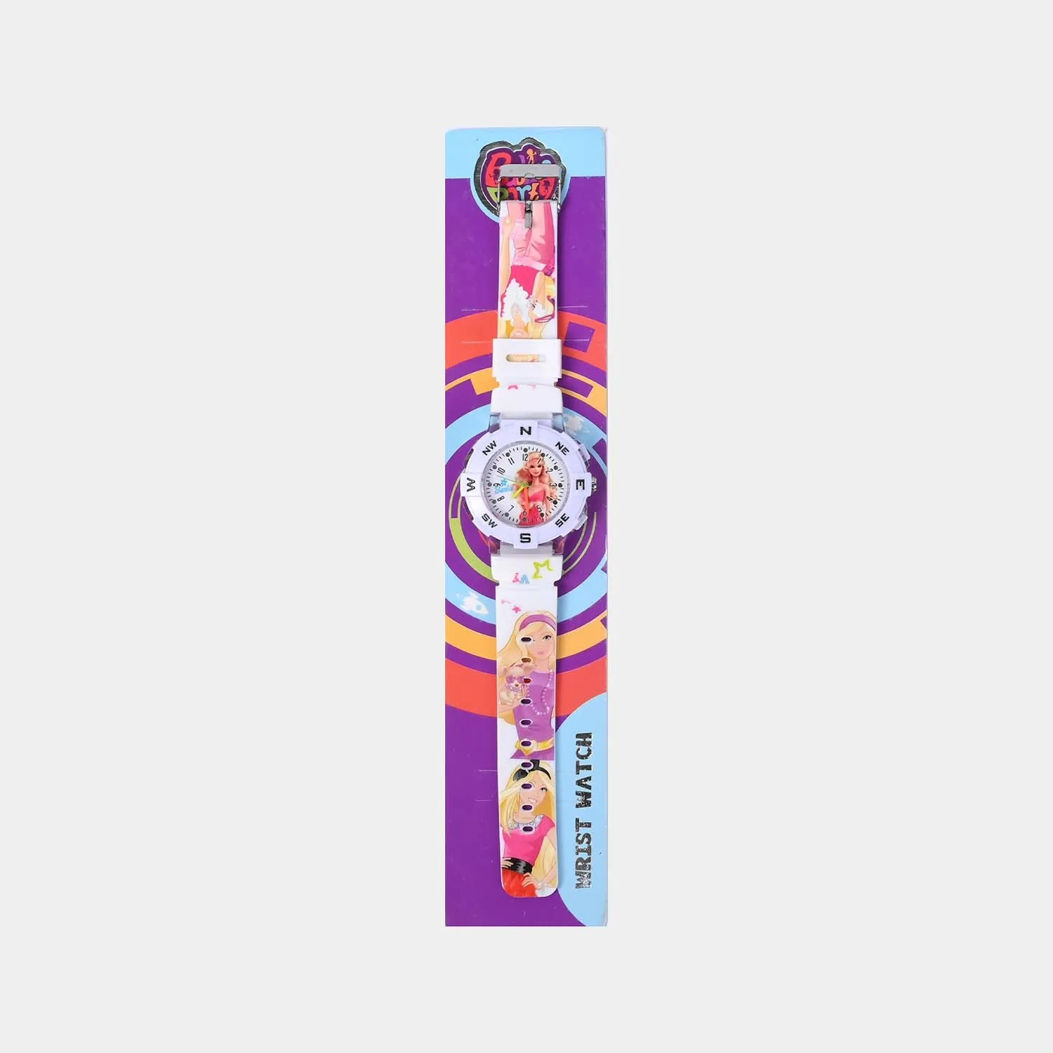 Character Print Wrist Watch For Kids