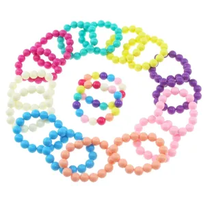 Children Bracelets Girl Acrylic Imitation Pearls With Bracelet Birthday Gift Jewelry Children' Toy Cosplay Accessory