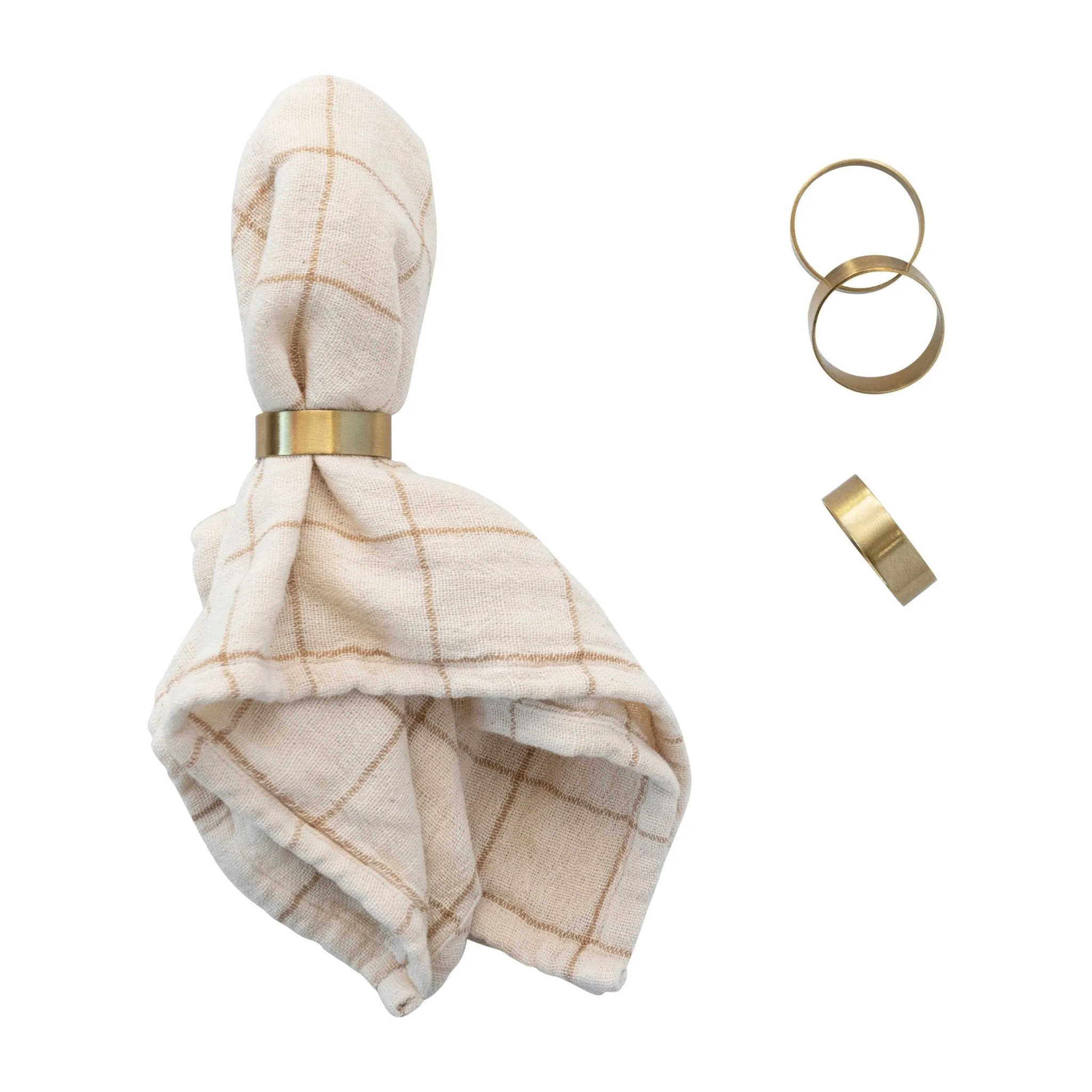 Chunky Brass Napkin Rings