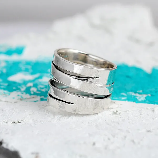 Chunky Wrap Ring Sterling Silver
