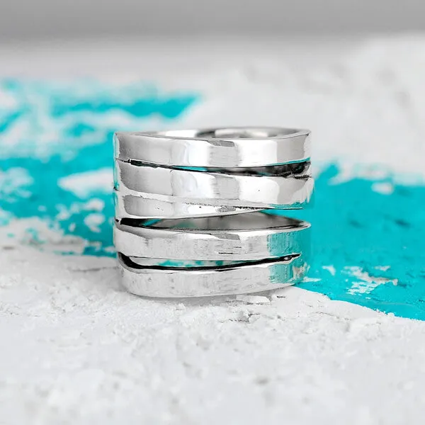 Chunky Wrap Ring Sterling Silver