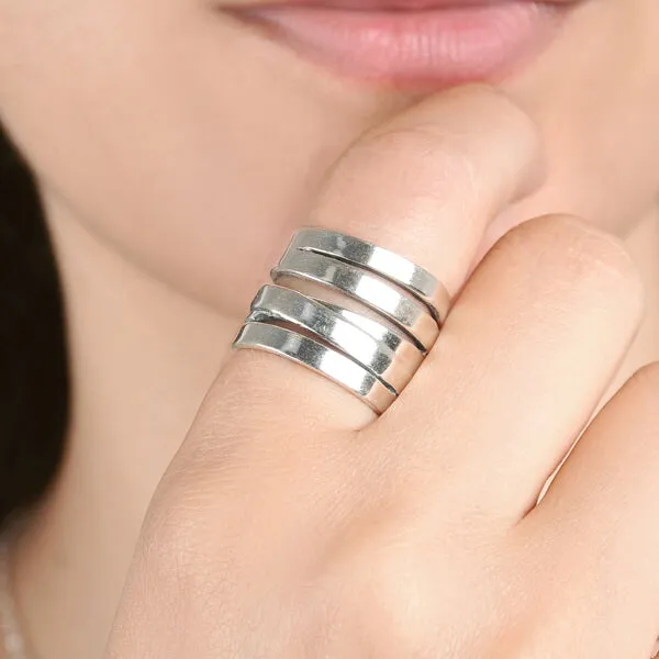 Chunky Wrap Ring Sterling Silver