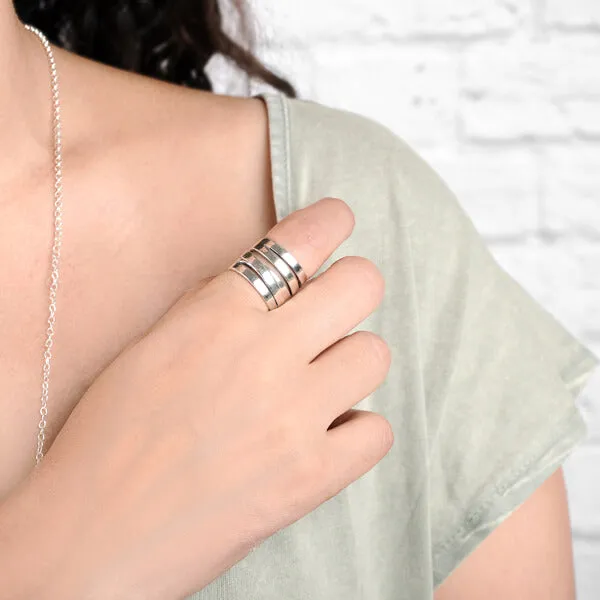 Chunky Wrap Ring Sterling Silver