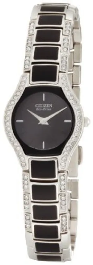 Citizen Eco Drive Black Dial Ladies Watch EW9870-64E