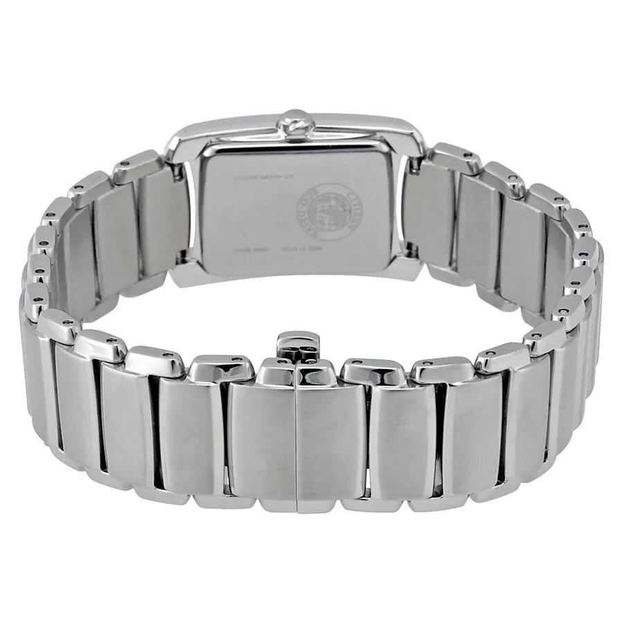 Citizen Euphoria Eco-Drive White Diamond Bezel Stainless Steel Ladies Watch EG2960-57A