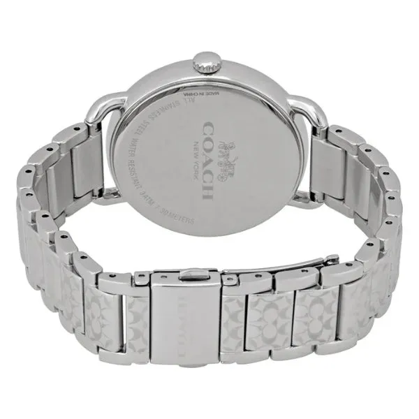 Coach Delancey Silver Stainless Steel White Dial Quartz Watch for Ladies - 14502495
