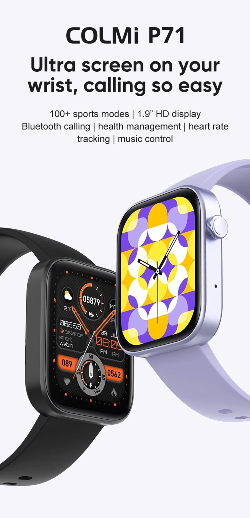 COLMI P71 1.90" TFT Display Smart Fitness Watch