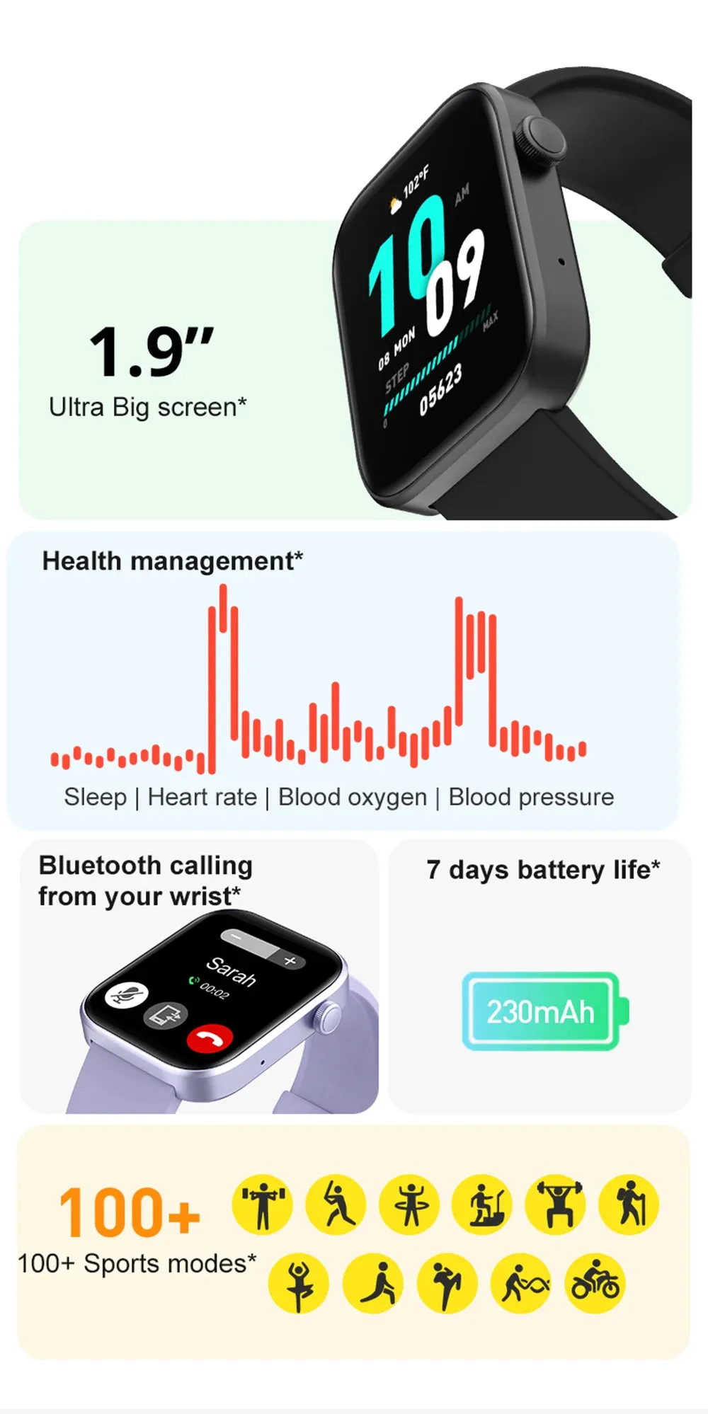 COLMI P71 1.90" TFT Display Smart Fitness Watch