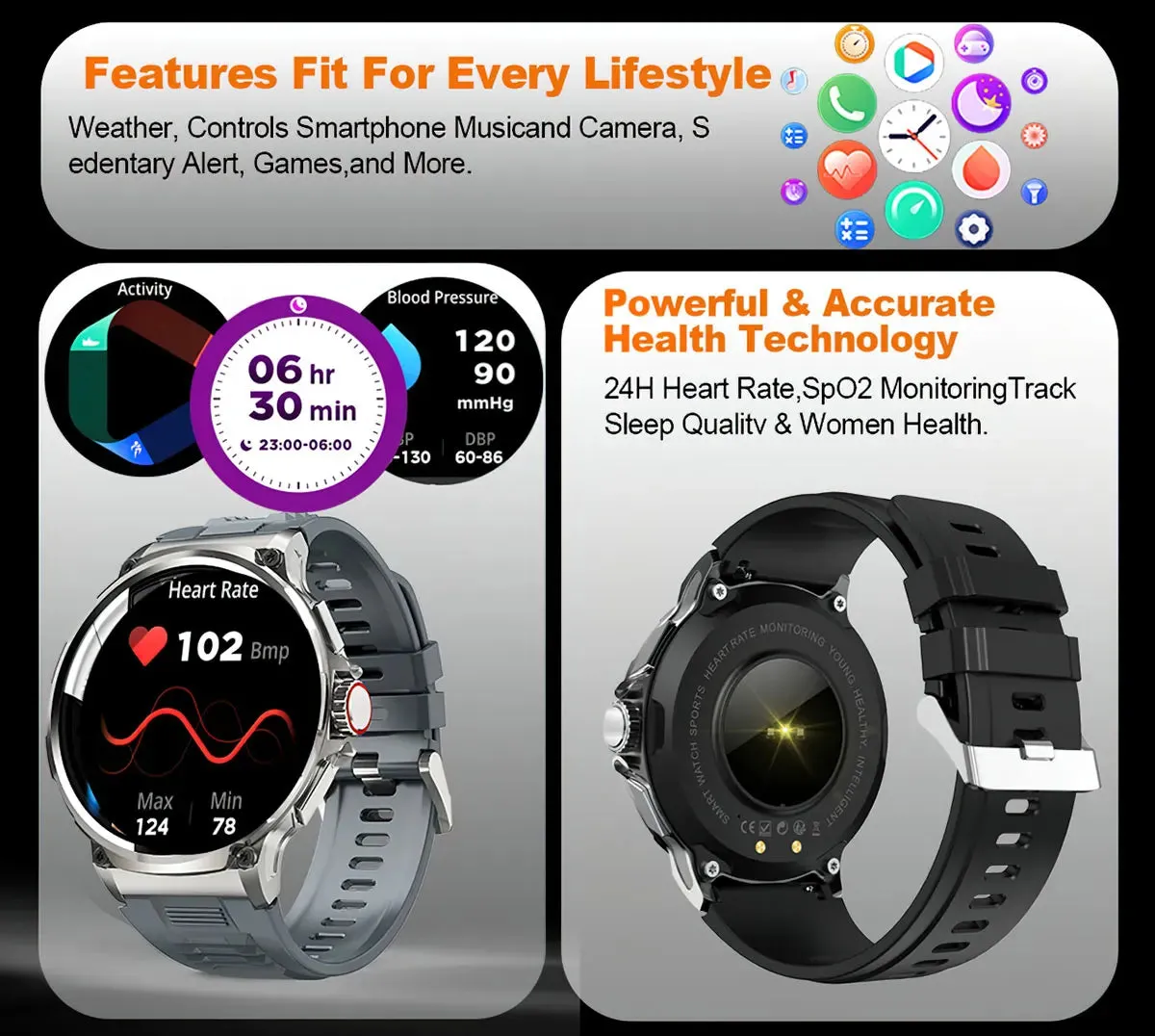 COLMI V69 1.85" Ultra HD Smart Fitness Watch