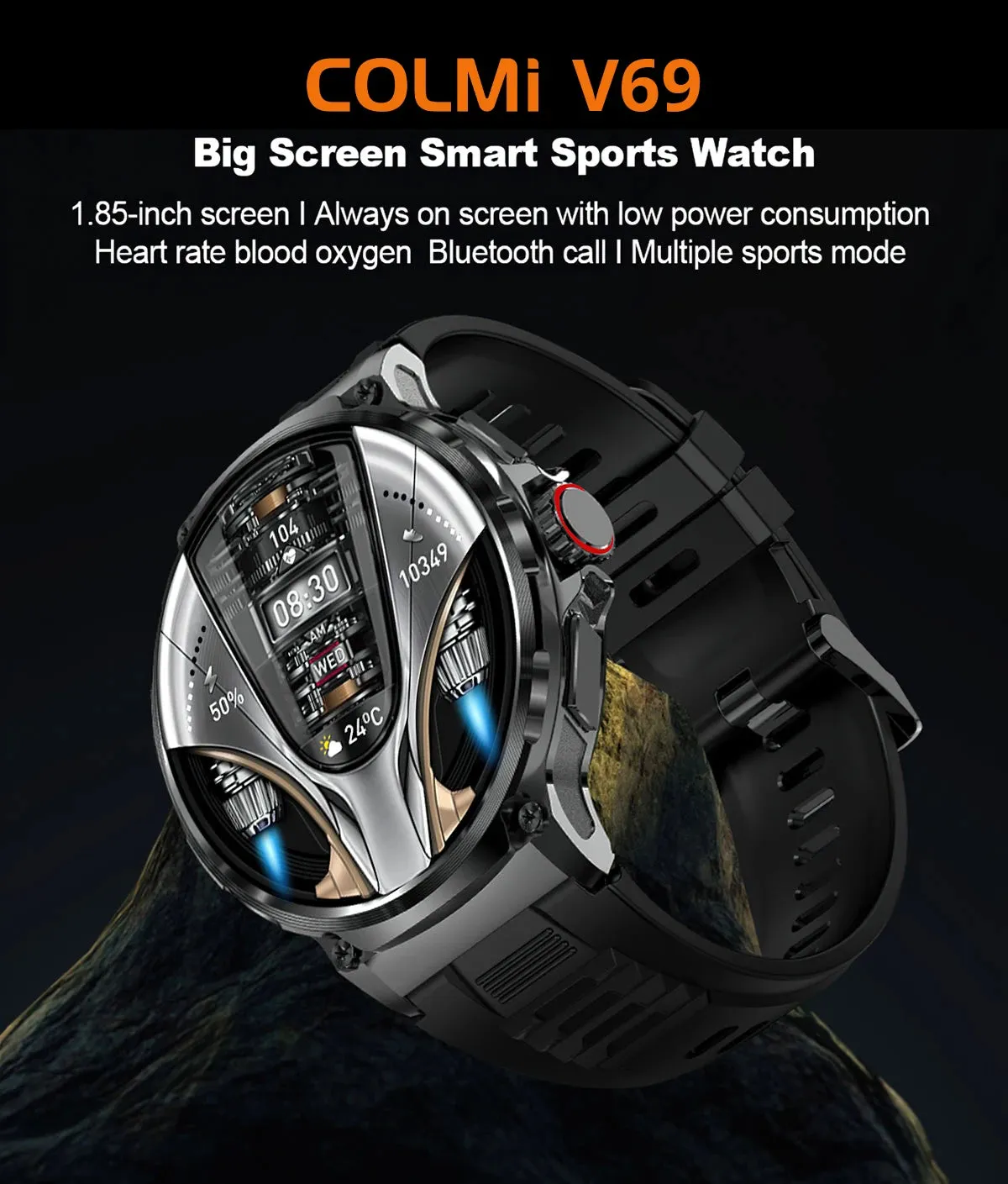 COLMI V69 1.85" Ultra HD Smart Fitness Watch