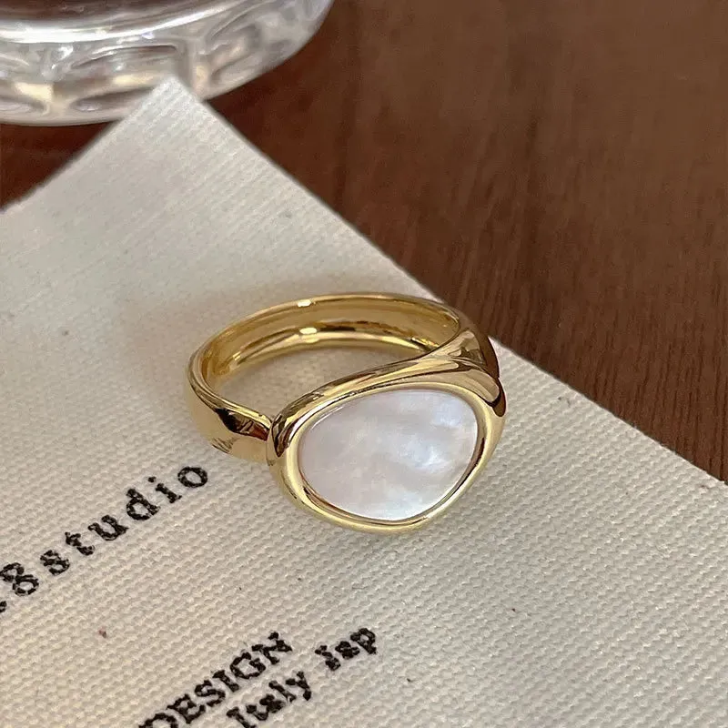 Colorful Drip Glaze Open Ring For Women Fashion Retro Geometric Gold Color Metal Rings Exquisite Jewelry Gifts For Girl