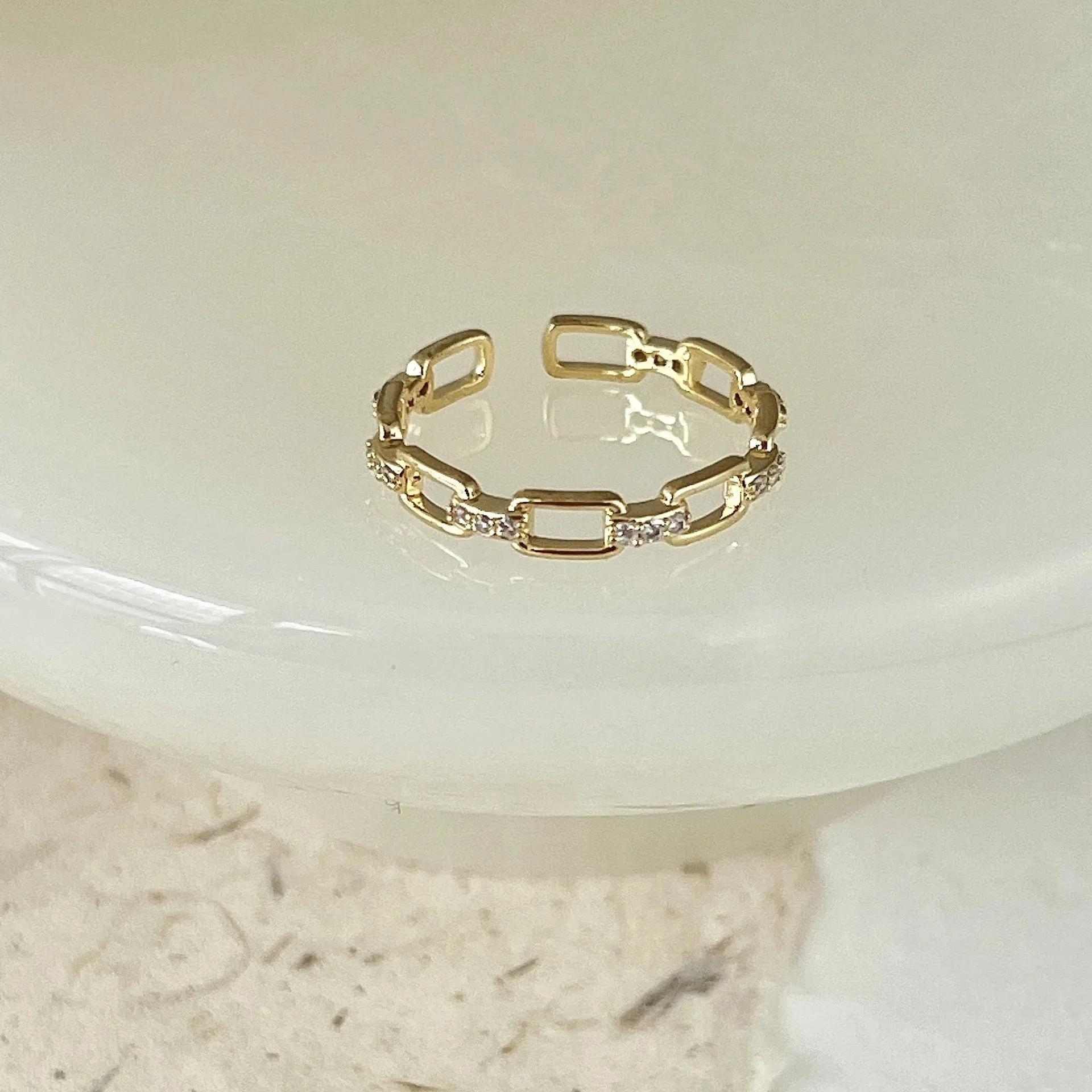 Colorful Drip Glaze Open Ring For Women Fashion Retro Geometric Gold Color Metal Rings Exquisite Jewelry Gifts For Girl