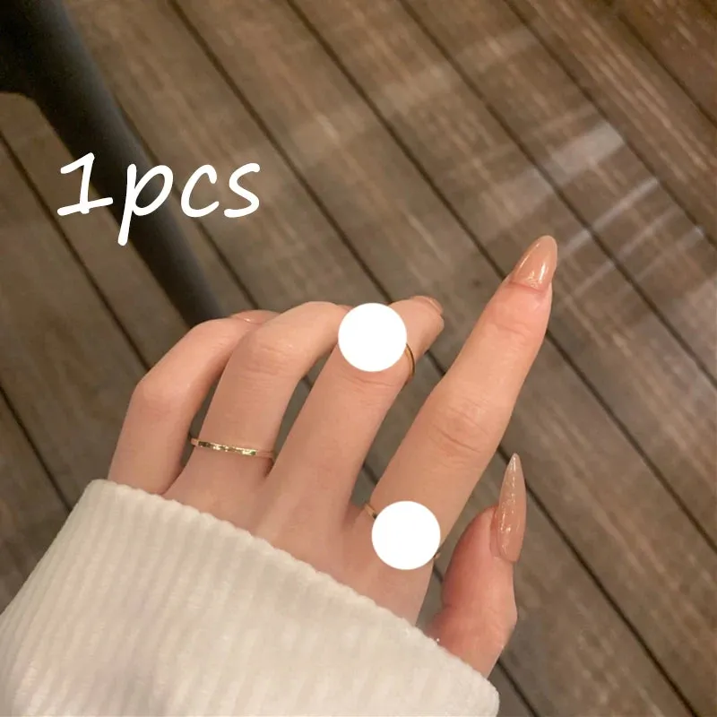 Colorful Drip Glaze Open Ring For Women Fashion Retro Geometric Gold Color Metal Rings Exquisite Jewelry Gifts For Girl