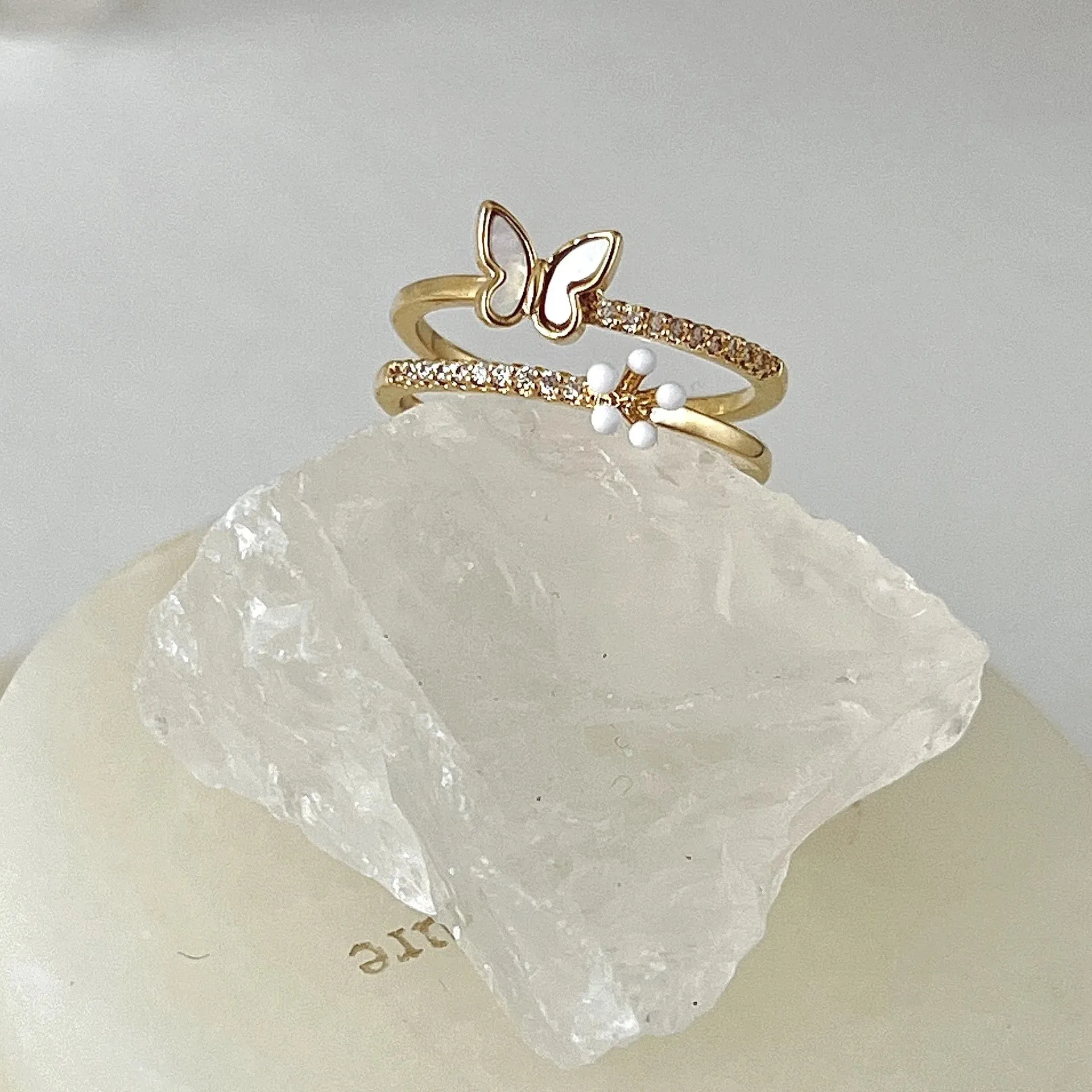 Colorful Drip Glaze Open Ring For Women Fashion Retro Geometric Gold Color Metal Rings Exquisite Jewelry Gifts For Girl