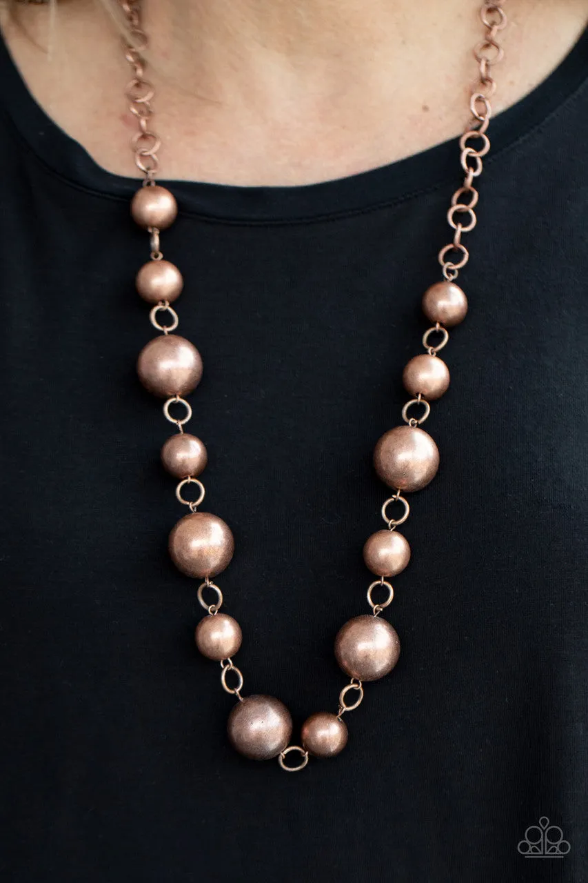 Commanding Composure Copper Paparazzi Necklace