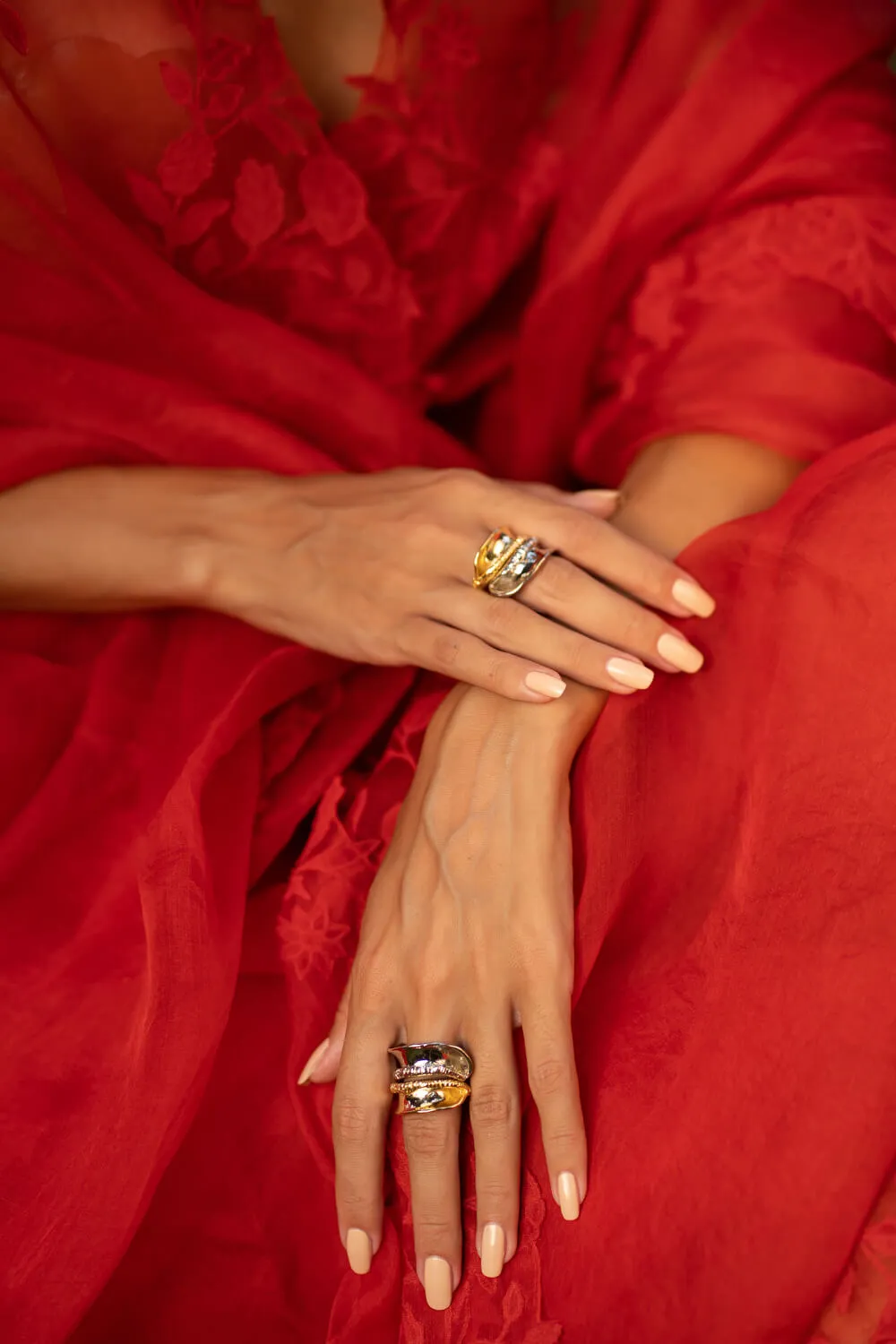 Coral Curve Ring