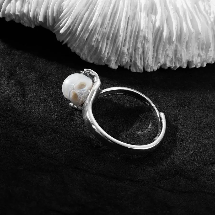 Cranium Pearl In Hand Ring