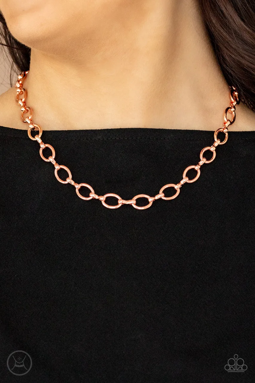 Craveable Couture Copper Paparazzi Choker Necklace