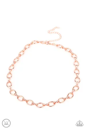 Craveable Couture Copper Paparazzi Choker Necklace
