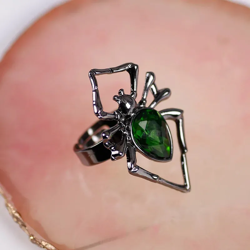 Creative Black Spider Retro Animal Ring – Punk Style