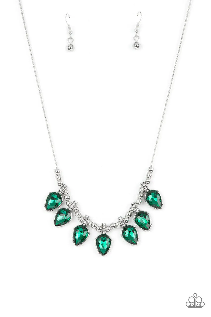 Crown Jewel Couture Green Paparazzi Necklace