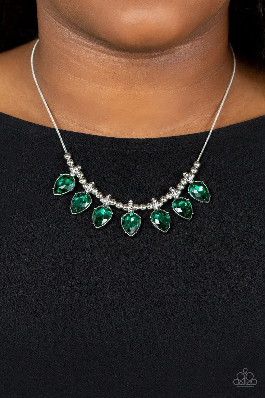 Crown Jewel Couture Green Paparazzi Necklace