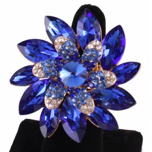 Crystal Chunky Flower Ring