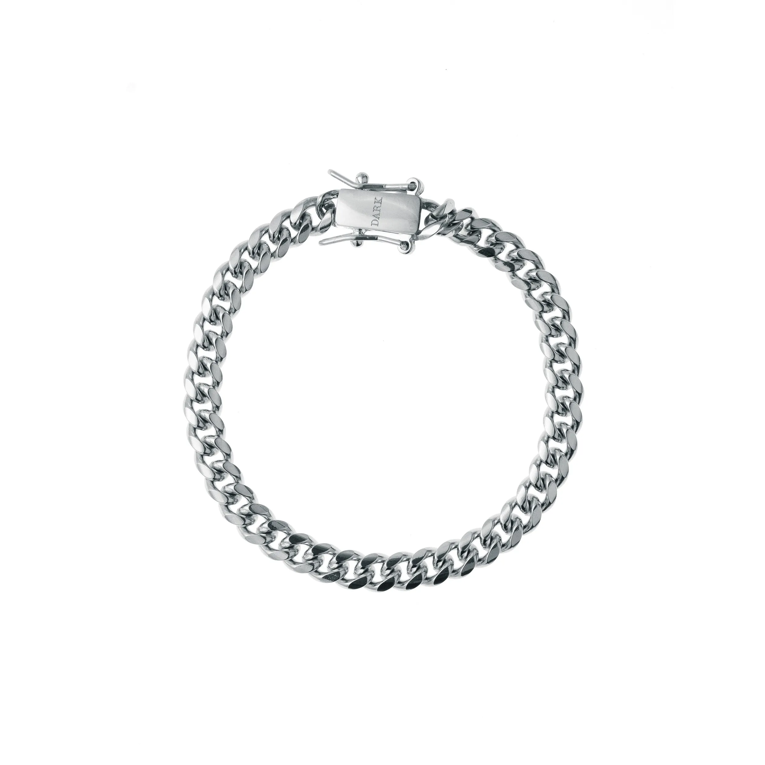 CUBAN CHAIN BRACELET THIN SILVER