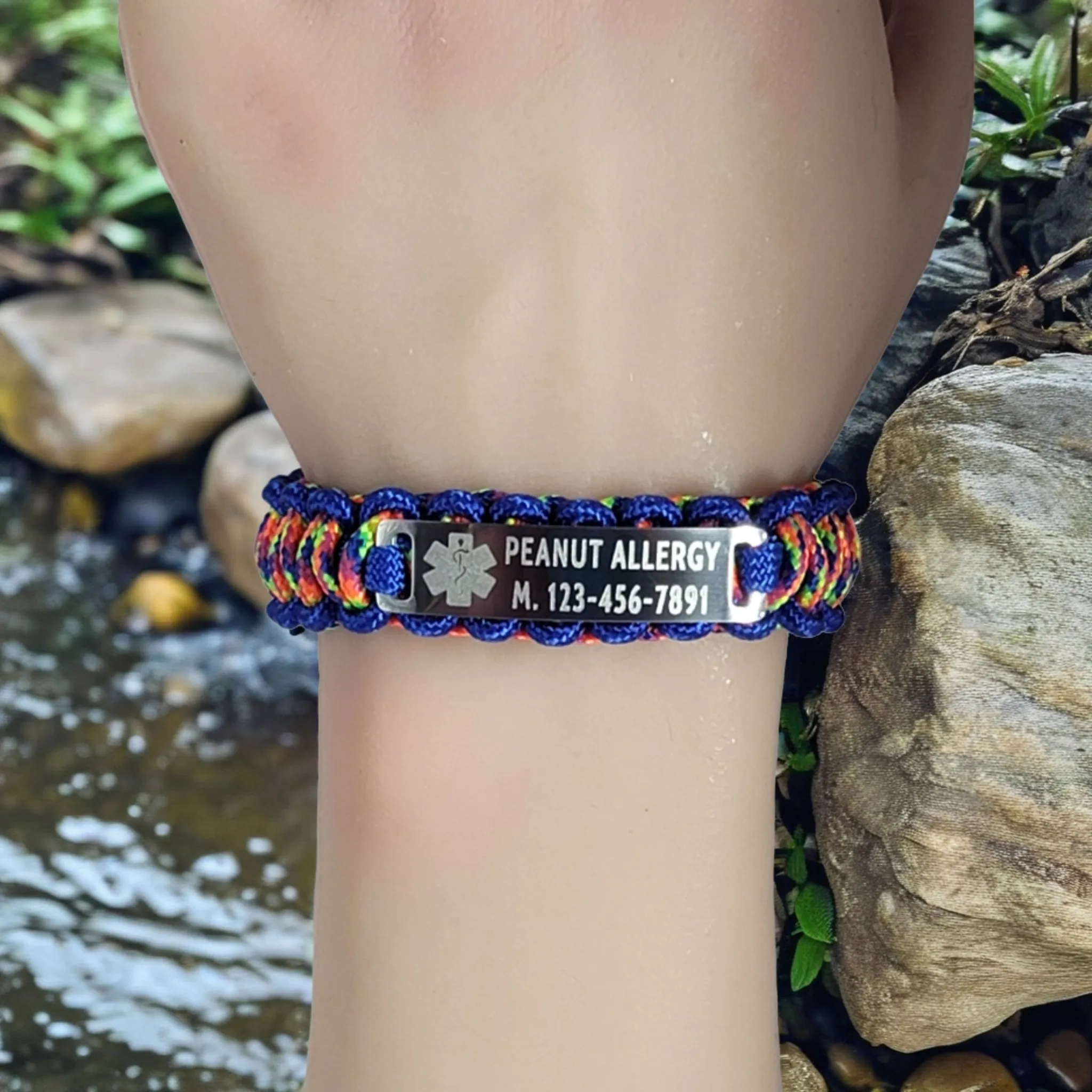 Custom Engraved 275 Paracord Bracelet – Ideal for Kids and Adults