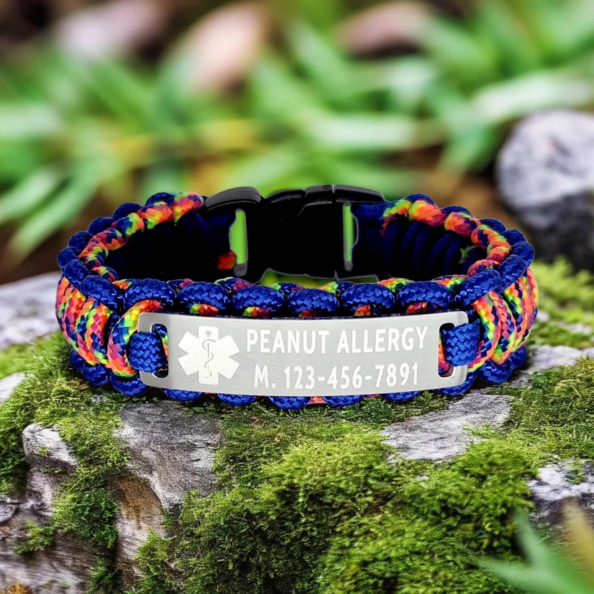 Custom Engraved 275 Paracord Bracelet – Ideal for Kids and Adults