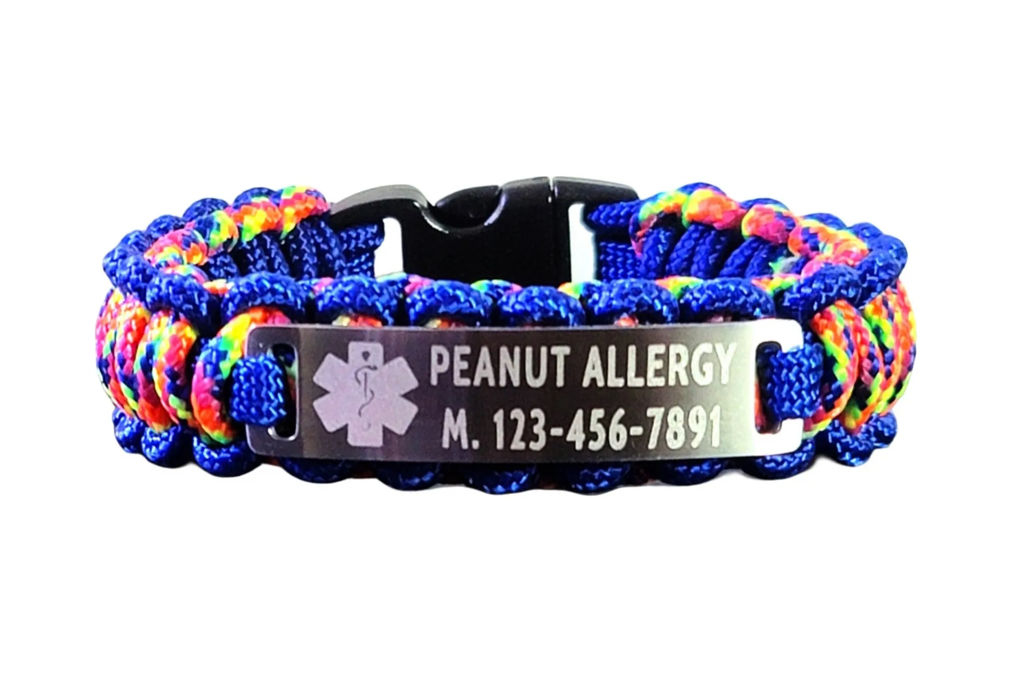 Custom Engraved 275 Paracord Bracelet – Ideal for Kids and Adults