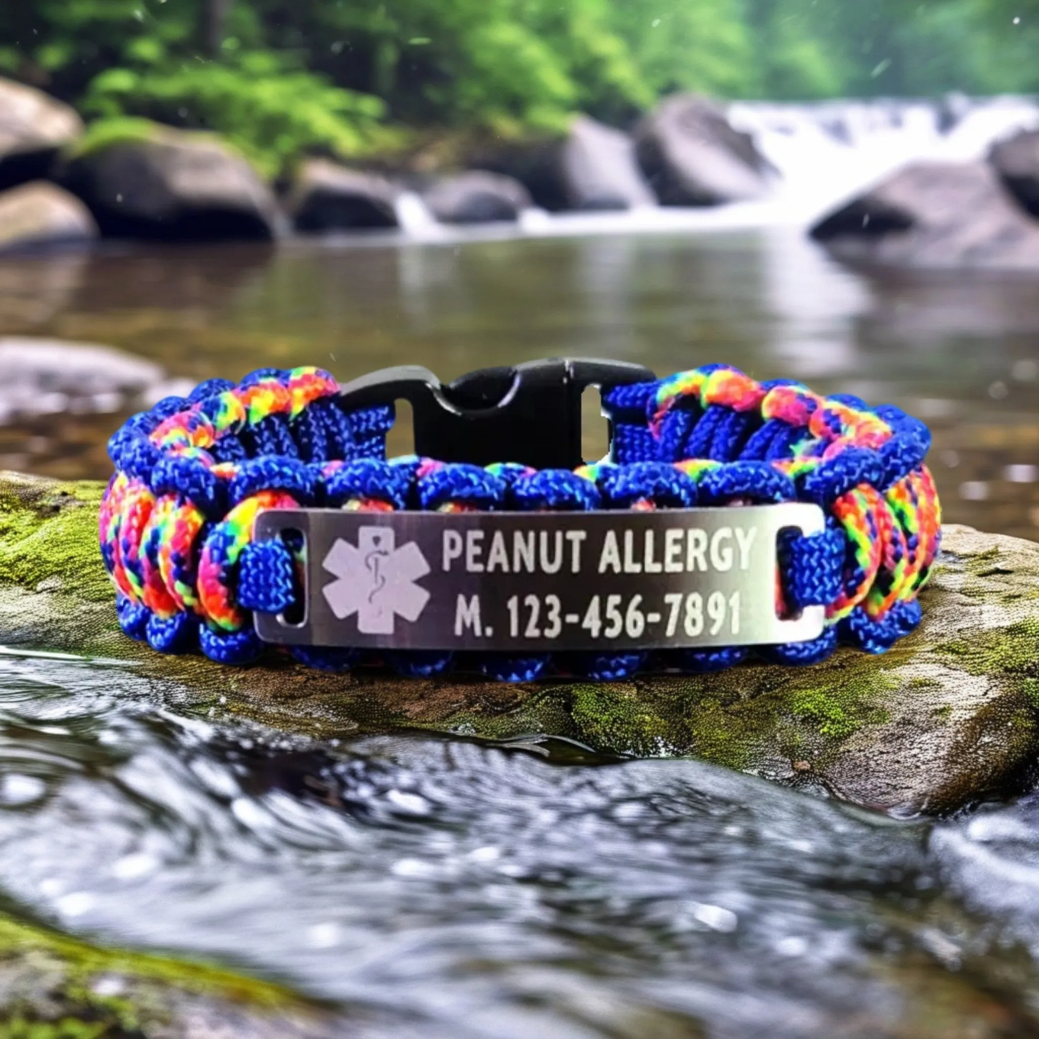 Custom Engraved 275 Paracord Bracelet – Ideal for Kids and Adults