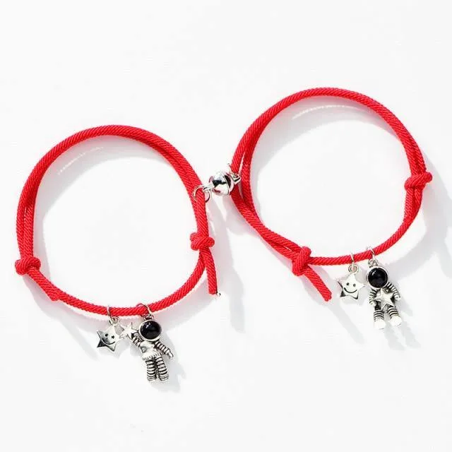 Cute Star Astronaut Couple Bracelet Magnetic Bracelet