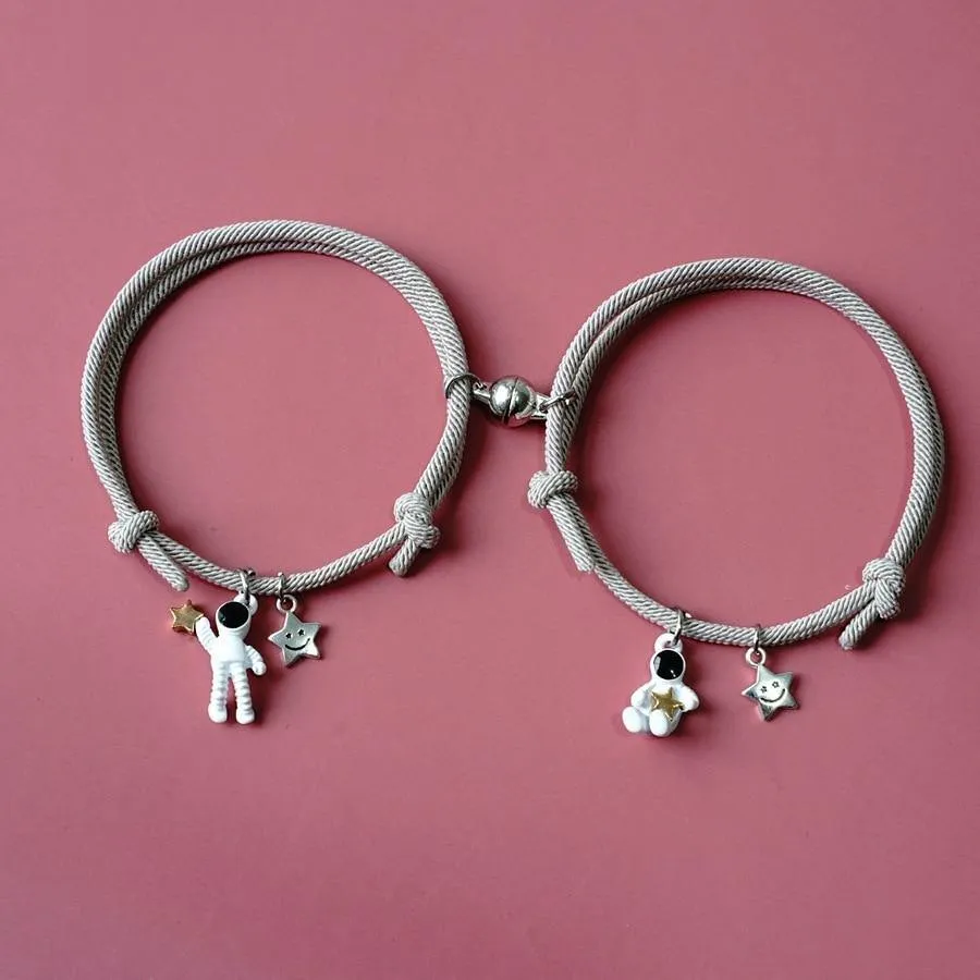 Cute Star Astronaut Couple Bracelet Magnetic Bracelet