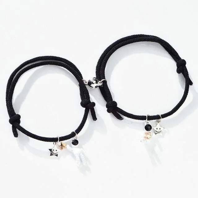 Cute Star Astronaut Couple Bracelet Magnetic Bracelet
