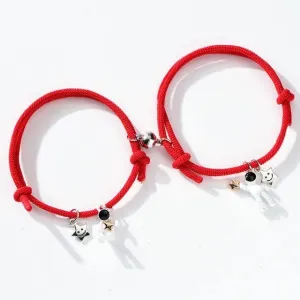 Cute Star Astronaut Couple Bracelet Magnetic Bracelet