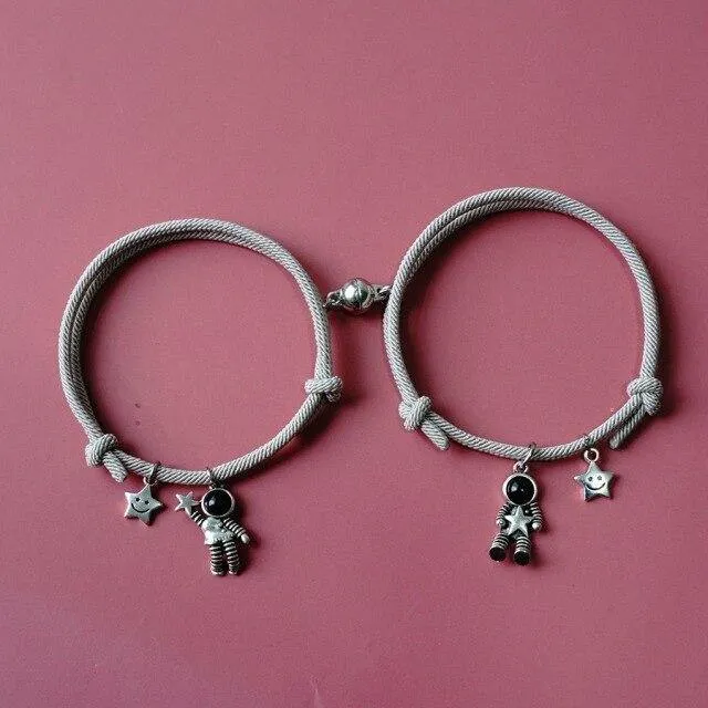 Cute Star Astronaut Couple Bracelet Magnetic Bracelet