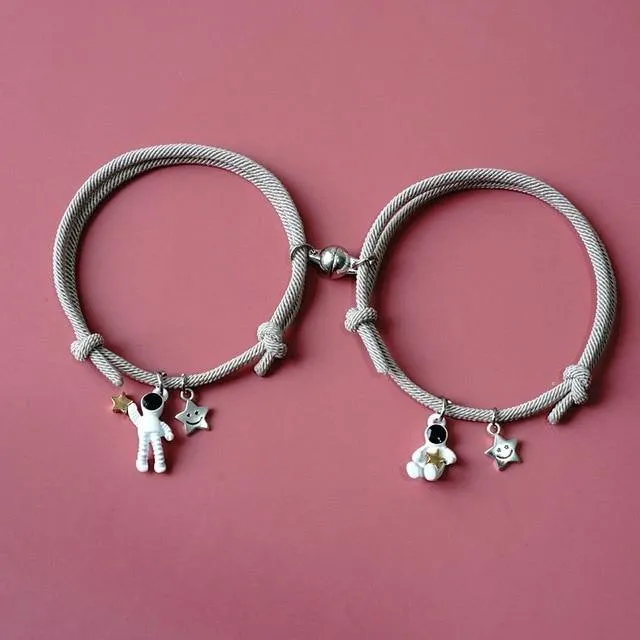 Cute Star Astronaut Couple Bracelet Magnetic Bracelet