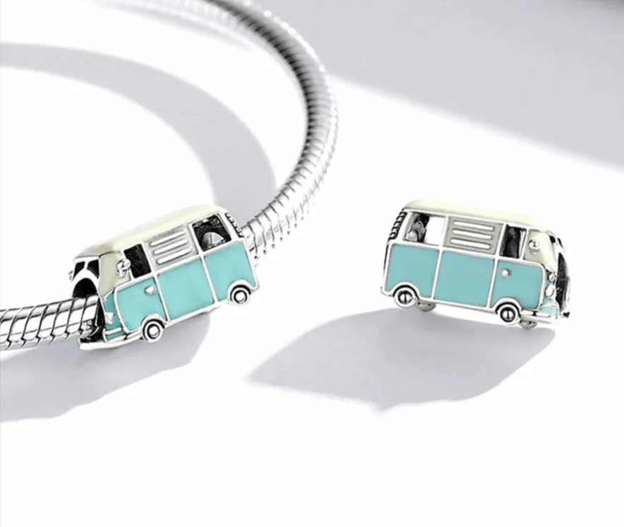Cycolinks 925 Sterling Silver Camper Van Charm