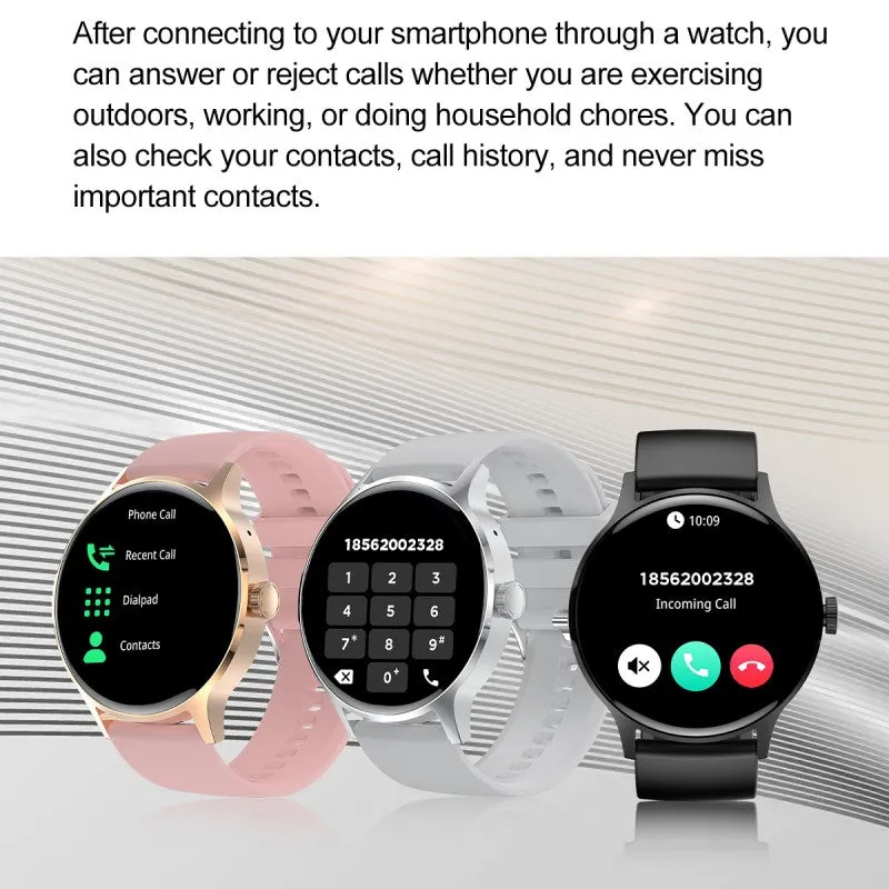 DaTeoy H30 Smart Watch, 1.43" AMOLED Display, Fitness Tracker with Bluetooth Call, Voice Control, NFC, IP68 Waterproof, Sleep & Heart Rate Monitor, 7-Day Battery Life, Compatible with Android and iOS